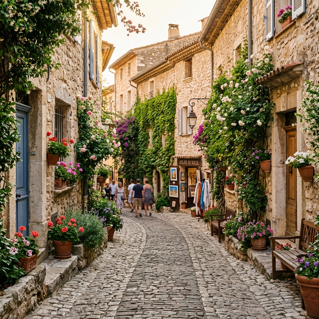Historic street in Saint-Paul-de-Vence