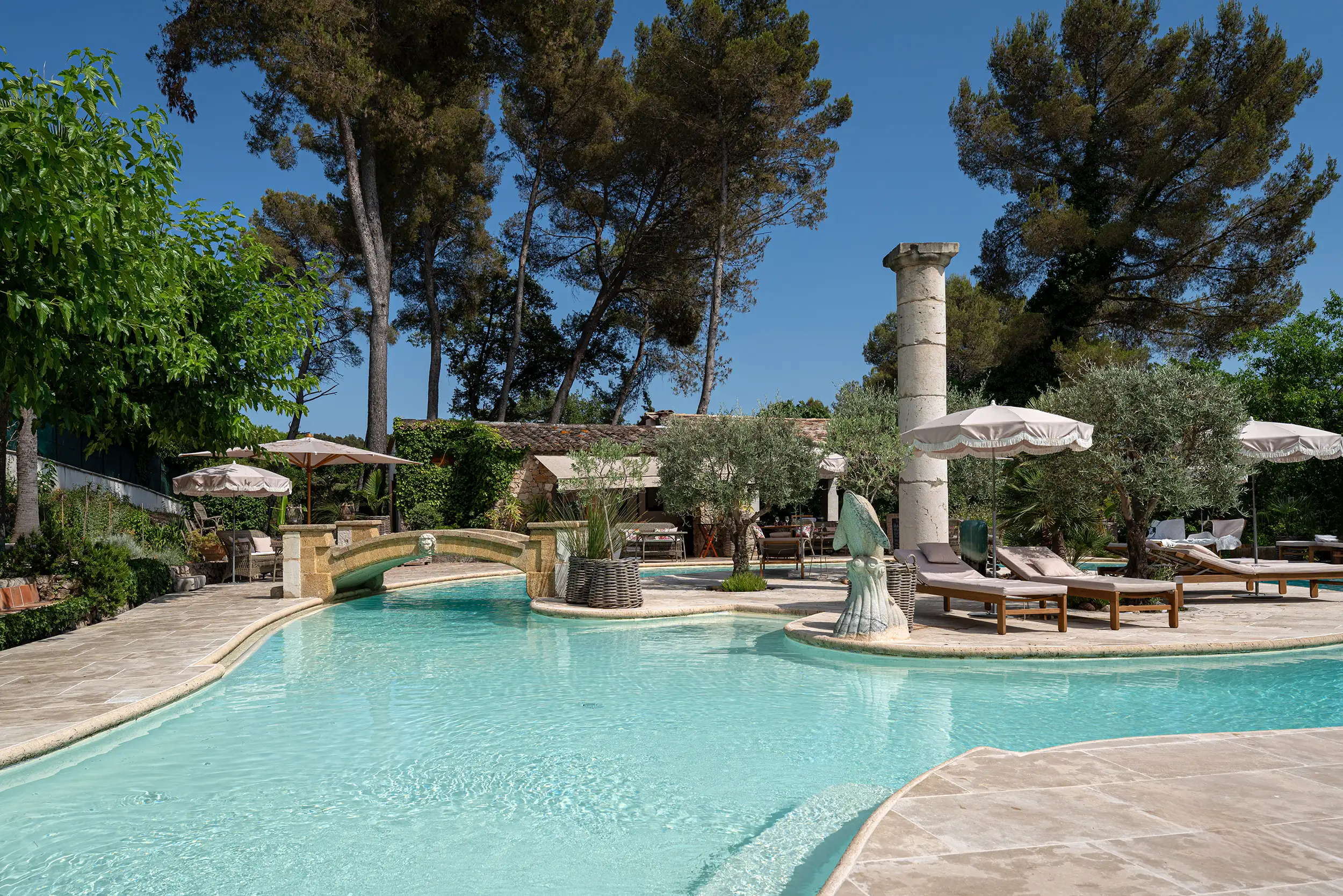 Lagoon swimming pool at Hôtel Les Messugues